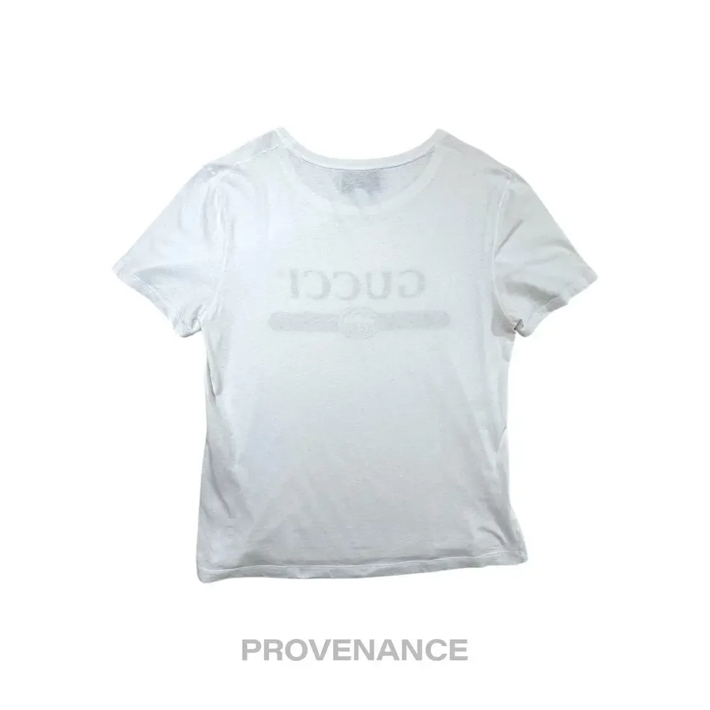 🔴 Gucci GG Signature Web Vintage Logo T-Shirt - White S